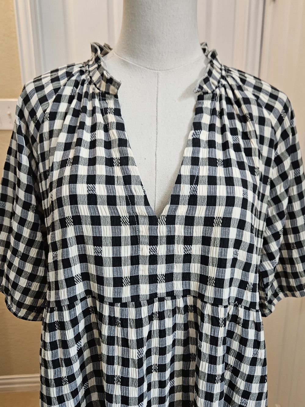 BB Dakota Steve Madden Gingham Tiered Dress – Size M - Picture 4 of 10